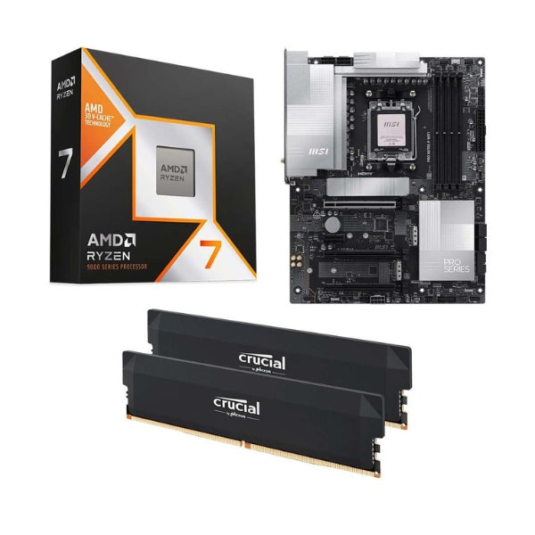 Kit-para-PC-Procesador-AMD-Ryzen-7-9850X3D-8-Núcleos-4,70GHz-96MB-Cache-Tarjeta-Madre-MSI-X870E-P-Pro-WiFi-Socket-AM5-DDR5-ATX-Memoria-RAM-32-GB-DDR5