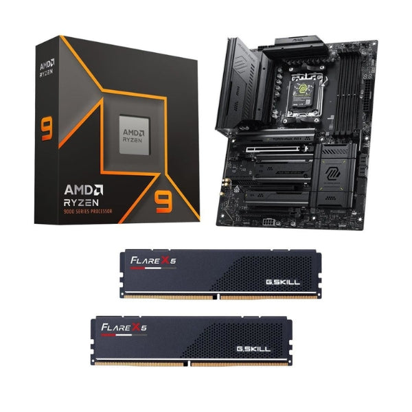 Kit-para-PC-Procesador-AMD-Ryzen-9-9900X-12-Núcleos-4,40GHz-64MB-Cache-Tarjeta-Madre-MSI-X870E-MAG-Tomahawk-Max-WiFi-Socket-AM5-DDR5-ATX-Memoria-RAM-G,Skill-Flare-X5-Series-32-GB-DDR5-6000