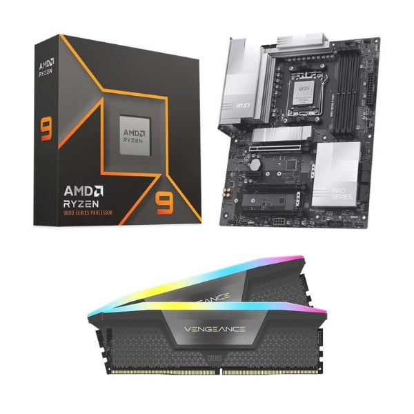 Kit-para-PC-Procesador-AMD-Ryzen-9-9900X-12-Núcleos-4,4GHz-64MB-Cache-Tarjeta-Madre-MSI-X870E-P-Pro-WiFi-Socket-AM5-DDR5-ATX-Memoria-RAM-Corsair-Vengeance-RGB-32-GB-DDR5-6000-Black