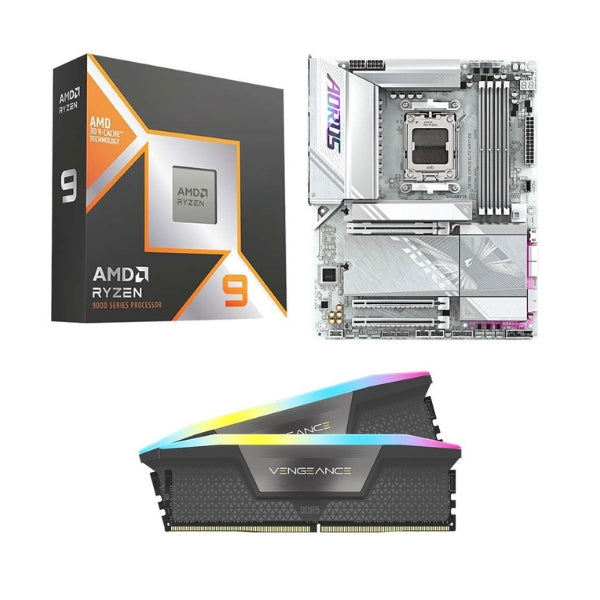 Kit-para-PC-Procesador-AMD-Ryzen-9-9950X3D-16-Núcleos-4,3GHz-128MB-Cache-Tarjeta-Madre-GIGABYTE-X870E-Aorus-Elite-Ice-WiFi7-Socket-AM5-DDR5-ATX-Memoria-RAM-Corsair-Vengeance-RGB-32-GB-DDR5-6000-Black