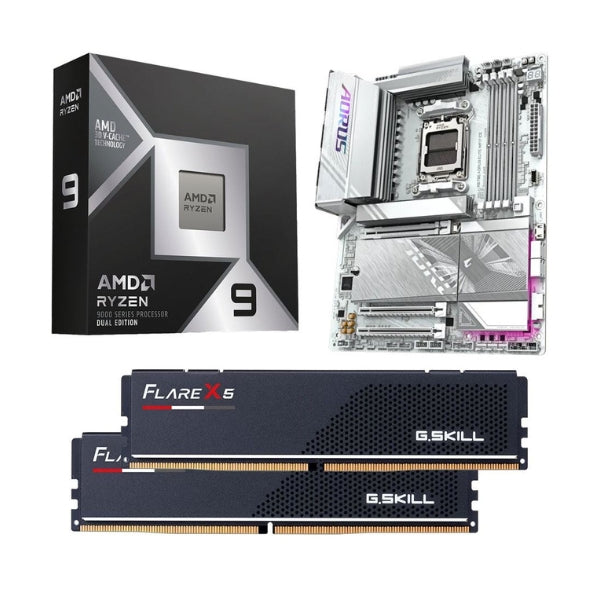 Kit-para-PC-Procesador-AMD-Ryzen-9-9950X3D2-16-Núcleos-4,30GHz-192MB-Cache-Tarjeta-Madre-GIGABYTE-X870E-Aorus-Elite-WiFi7-Socket-AM5-DDR5-ATX-Memoria-RAM-G,Skill-Flare-X5-Series-32-GB-DDR5-6000