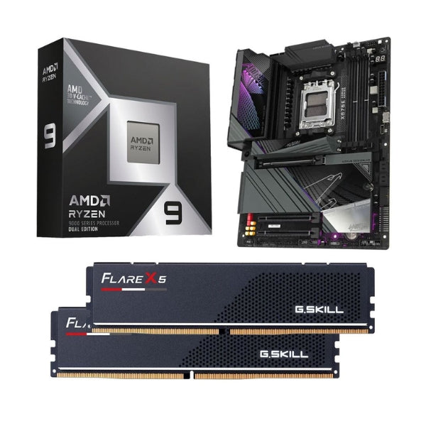 Kit-para-PC-Procesador-AMD-Ryzen-9-9950X3D2-16-Núcleos-4,30GHz-192MB-Cache-Tarjeta-Madre-GIGABYTE-X870E-Aorus-Master-Socket-AM5-DDR5-ATX-Memoria-RAM-G,Skill-Flare-X5-Series-32-GB-DDR5-6000