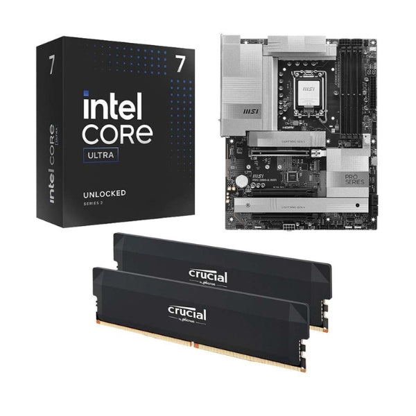 Kit-para-PC-Procesador-Intel-Core-Ultra-7-265KF-20-Núcleos-3,9GHz-30MB-Cache-Tarjeta-Madre-MSI-Z890-A-PRO-WiFi-Socket-LGA1851-DDR5-ATX-Memoria-RAM-32-GB-DDR5