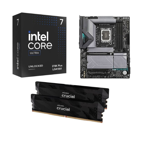 Kit-para-PC-Procesador-Intel-Core-Ultra-7-270K-Plus-24-Núcleos-3,7GHz-36MB-Cache-Tarjeta-Madre-GIGABYTE-Z890-Eagle-WiFi7-Socket-LGA1851-DDR5-ATX-Memoria-RAM-Crucial-Pro-32GB-DDR5-6400-Black