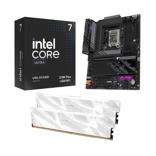 Kit-para-PC-Procesador-Intel-Core-Ultra-7-270K-Plus-Tarjeta-Madre-Gigabyte-Z890-Aorus-Elite-WiFi7-Socket-LGA1851-DDR5-ATX-Memoria-RAM-Crucial-Pro-32-GB-DDR5-6400-White