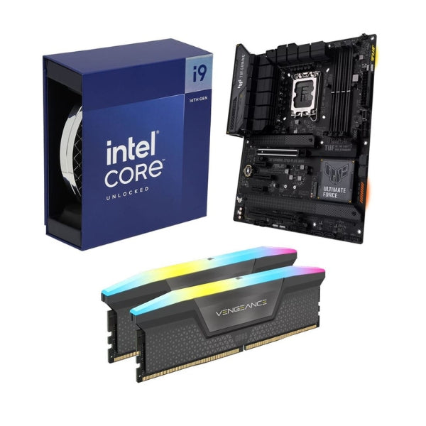 Kit-para-PC-Procesador-Intel-Core-i9-14900K-24-Núcleos-3,2GHz-36MB-Cache-Tarjeta-Madre-ASUS-Z790-Plus-TUF-Gaming-WiFi-Socket-LGA1700-DDR5-ATX-Memoria-RAM-Corsair-Vengeance-RGB-32-GB-DDR5-6000-Black
