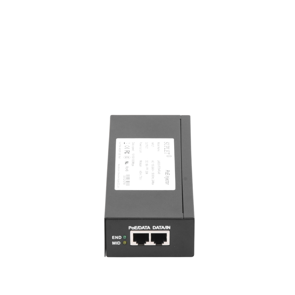 Inyector PoE Hikvision - Inyector Super Hi-PoE - 56 Vcd - 30 Watts - Para Domos HIKVISION PTZ - LAS30-57CN-RJ45