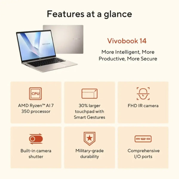 Laptop-ASUS-Vivobook-14-AMD-Ryzen-AI-7-300-Series-16GB-RAM-512GB-SSD-14-AMD-Radeon-Platinum-Gold
