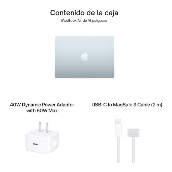 Laptop Apple MacBook Air 13 MDHK4LLA Pantalla 13.6 Liquid Retina IPS - M5 - 24GB Memoria - 1TB SSD - 10-Core GPU - Sky Blue