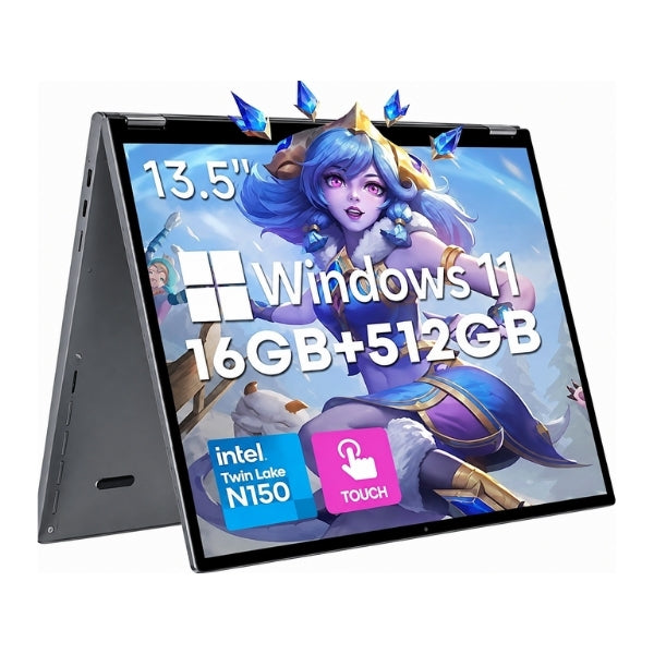 Laptop Chuwi FreeBook Yoga 13.5" Intel N150 - 16GB LPDDR5 - 512GB SSD - Pantalla Táctil 2K - Intel UHD Graphics - 92012512039