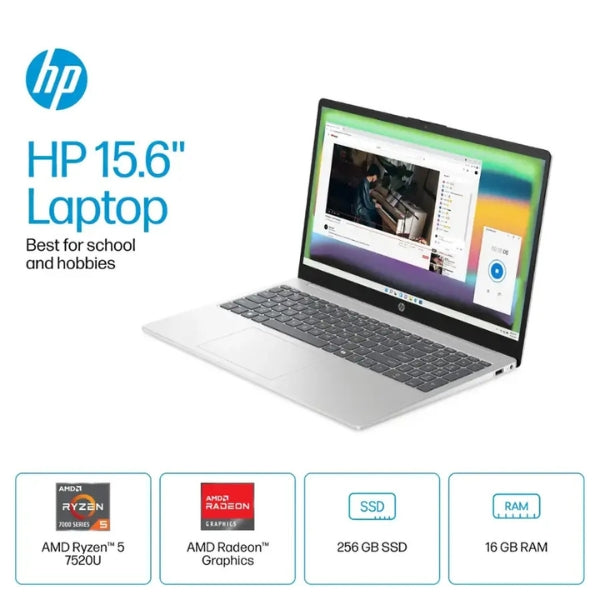 Laptop-HP-15,6-Touchscreen-AMD-Ryzen-5-Series-7000-16GB-RAM-256GB-SSD-AMD-Radeon-Natural-Silver
