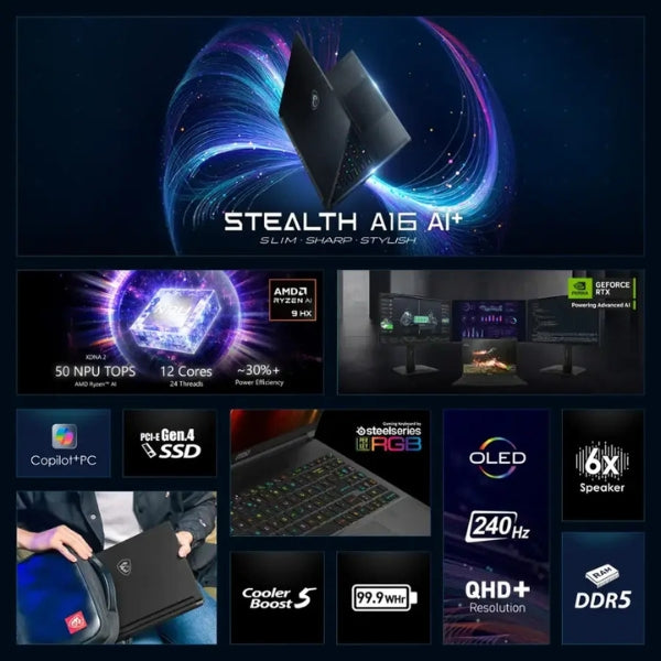 Laptop-MSI-Stealth-A16-AI+-AMD-Ryzen-AI-9-Series-300-32GB-RAM-1TB-SSD-16-NVIDIA-GeForce-RTX-5080-Core-Black
