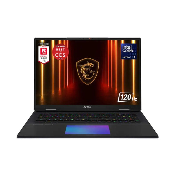 Laptop-MSI-TITAN-18-HX-AI-Intel-Core-Ultra-9-285HX-(2,1GHz)-64GB-RAM-4TB-SSD-18-NVIDIA-GeForce-RTX-5080-Win-11-Pro-Core-Black