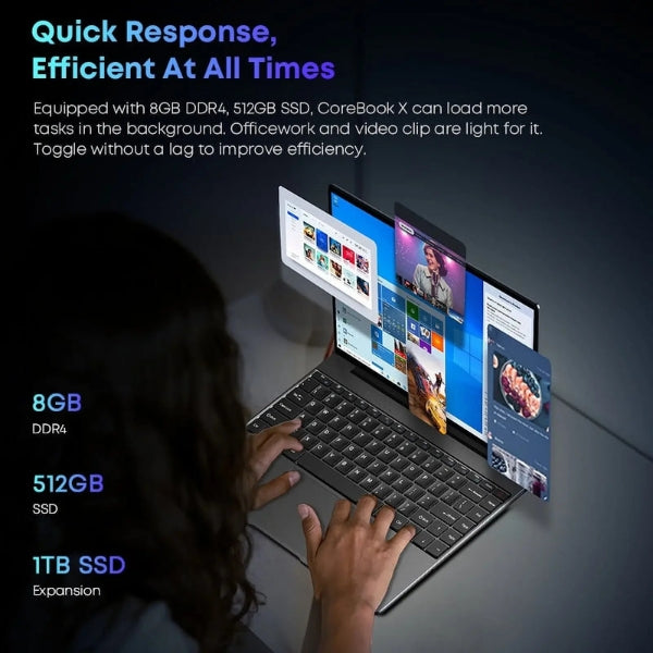 Laptop HP OmniBook 3 Touchscreen AMD Ryzen AI 5 330 - 16 GB RAM - 512 GB SSD - 15.6 AMD Radeon Graphics - Silver