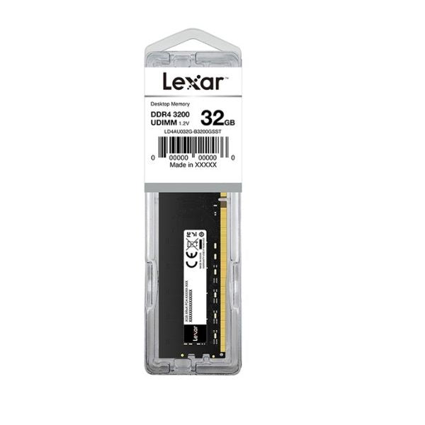 Memoria-Lexar-PC-32GB-DDR4-3200-Interface-288-Pim-UDIMMLD4AU032G-R3200USS-box