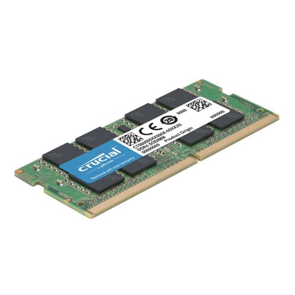 Memoria RAM Crucial 32GB DDR4 3200MHz SO-DIMM – Single Channel – Para