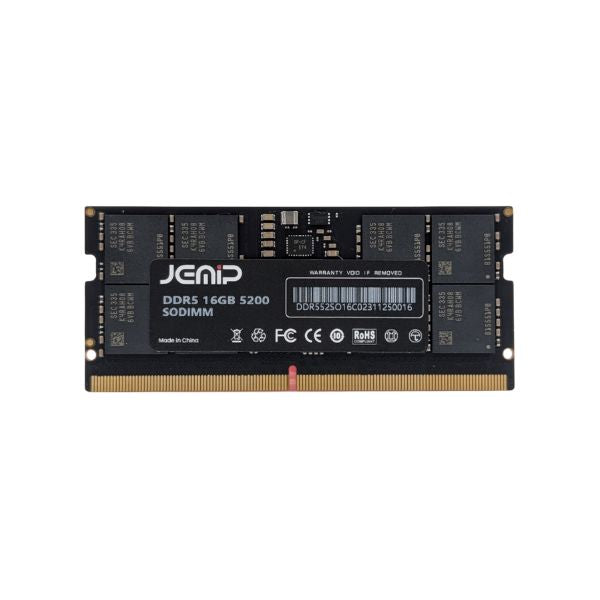 Memoria RAM JEMIP 16GB DDR5 5200MHz SODIMM para Laptop - SO16GB-5200 BULK
