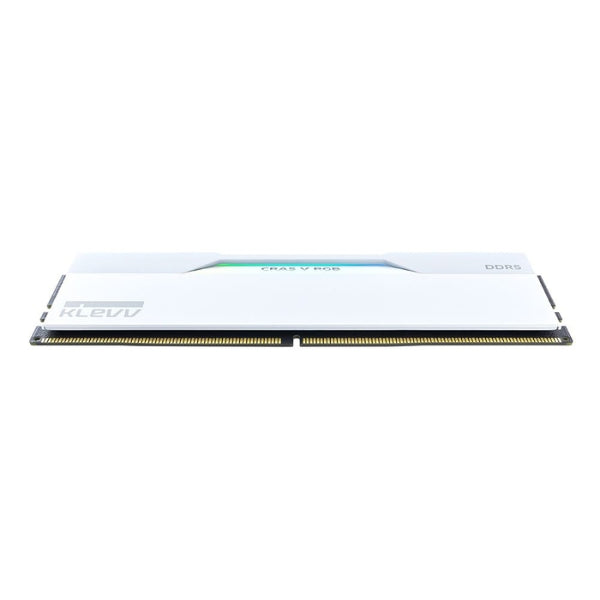 Memoria RAM KLEVV CRAS V RGB 32GB (2 x 16GB) DDR5-6000 PC5-48000 CL30 Dual Channel Desktop Memory Kit 5AGU880-60A300J - Brilliant White