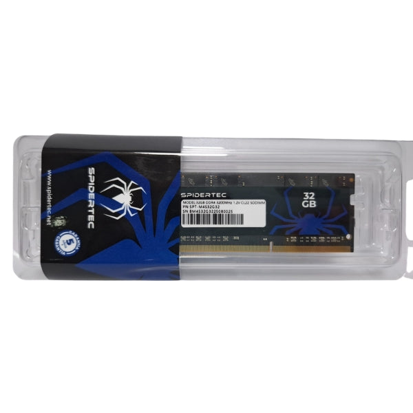 Memoria RAM - Spidertec - Goliath - 32GB - DDR4 - 3200MHz - CL22 - Para - Laptop - SPT-M4S32G32