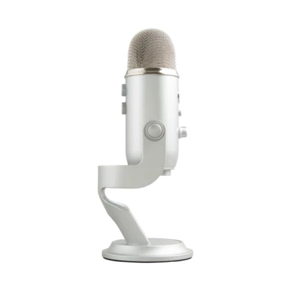 Microfono Blue Yeti Profesional Logitech/  3Capsulas confiuracion de 4 patrones Frecuencia de muestreo: 48 kHz/ 16 bits color Silver