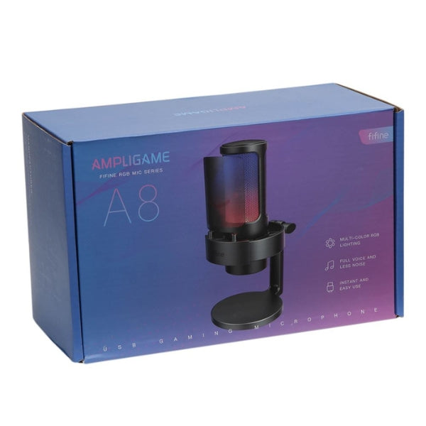 Microfono-FiFine-AmpliGame-A8--Condensador-USB-RGB-Cardioide-Con-Mute-Touch-_1