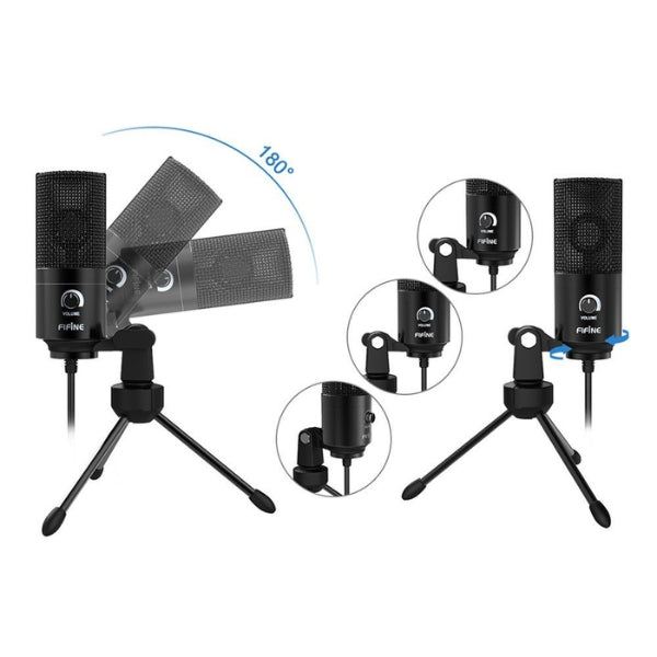 Micrófono FiFine K669B Condensador USB Cardioide Para Streaming y Grabación