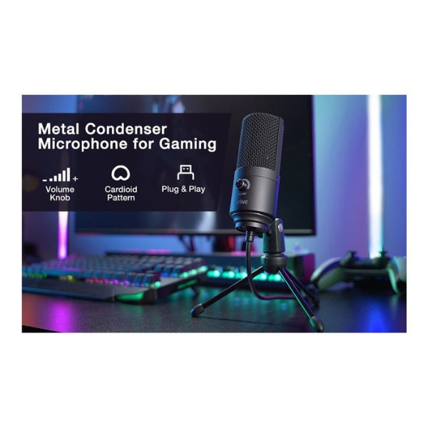 Micrófono FiFine K669B Condensador USB Cardioide Para Streaming y Grabación