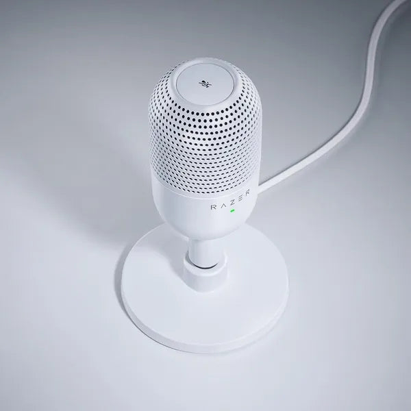 Micrófono - Gaming - Razer - Seiren - V3 - Mini - Condensador - USB - Supercardioide - Pulsar - para - Silenciar - Razer - Synapse - Blanco-