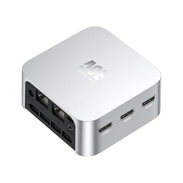 Mini PC ACEMAGICIAN N100, Intel 12ª generación, 12 GB RAM, SSD 256 GB, 3 HDMI, Dual LAN, 4K UHD