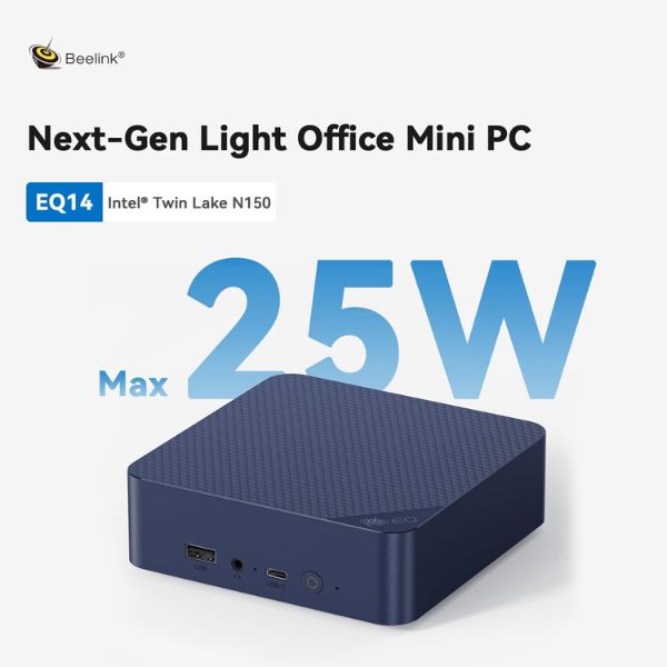 Mini PC Beelink EQ14 - Intel N150 - 16GB RAM - 500GB SSD - Dual HDMI 4K UHD - WiFi 6 - BT5.2