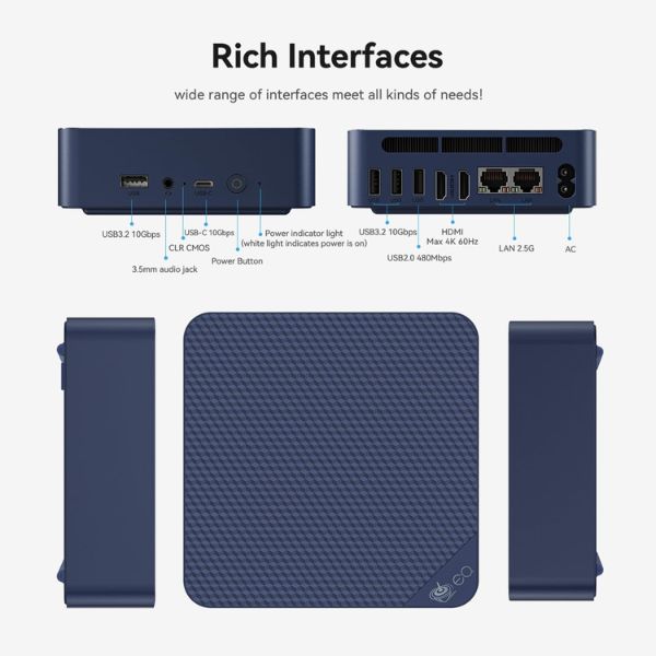 Mini PC Beelink EQ14 - Intel N150 - 16GB RAM - 500GB SSD - Dual HDMI 4K UHD - WiFi 6 - BT5.2