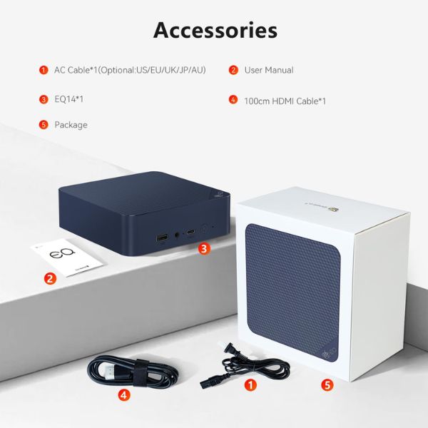 Mini PC Beelink EQ14 - Intel N150 - 16GB RAM - 500GB SSD - Dual HDMI 4K UHD - WiFi 6 - BT5.2