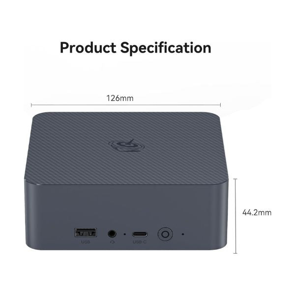 Mini PC Beelink EQi12 Ai – Intel Core i5-12450H, 24 GB LPDDR5, 500 GB SSD NVMe, Doble HDMI 4K, Copilot, PSU Integrada