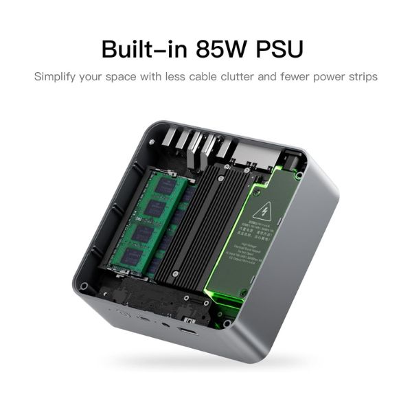 Mini PC Beelink EQi12 Ai – Intel Core i5-12450H, 24 GB LPDDR5, 500 GB SSD NVMe, Doble HDMI 4K, Copilot, PSU Integrada