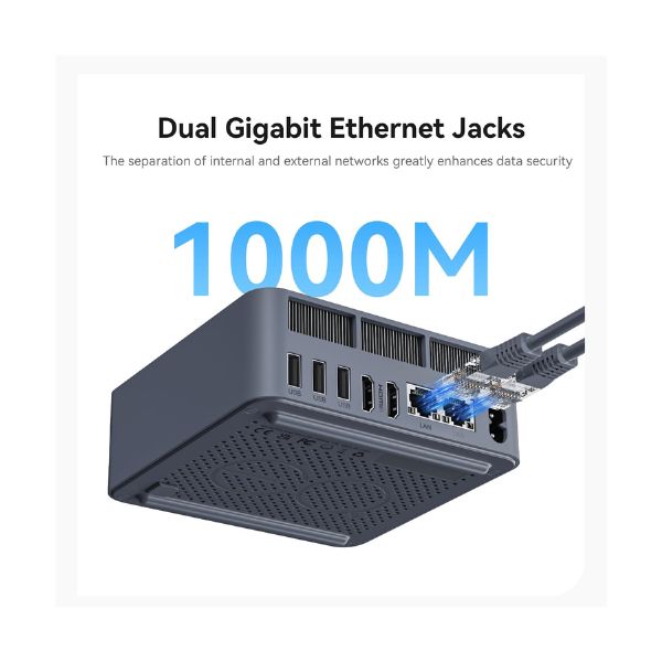 Mini PC Beelink EQi12 Ai – Intel Core i5-12450H, 24 GB LPDDR5, 500 GB SSD NVMe, Doble HDMI 4K, Copilot, PSU Integrada