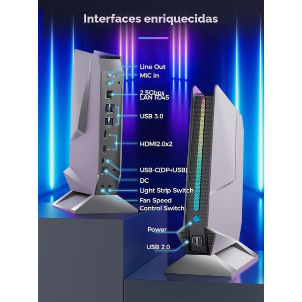 Mini PC Gaming TOPGRO T1 Pro Intel Core i9-13900HK - 32GB DDR5 - 1TB M.2 NVMe SSD - GeForce RTX 4060 8GB GDDR6 - WiFi 6E - T1-PRO