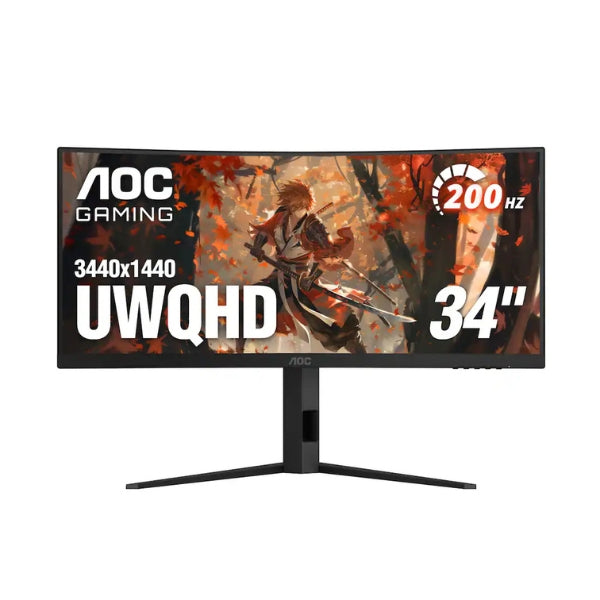 Monitor-AOC-CU34G4HV-34-Curvo-WQHD-(3440-x-1440)-VA-200-Hz-Black