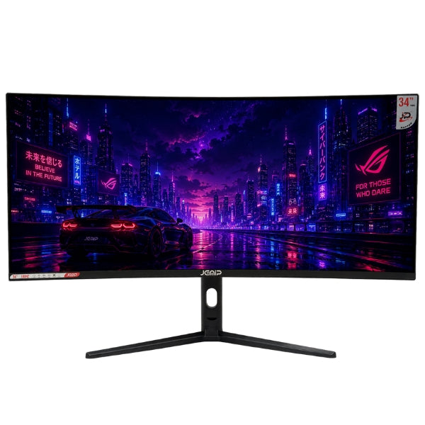 Monitor - Gaming - JEMIP - Raptor - 34 - QHD - 3440x1440 - 180Hz - 1ms - VA - Curvo - UltraWide - FreeSync - G-Sync - HDMI - DisplayPort - R1800 - Negro - JPM-341B03BGC