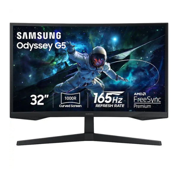 Monitor - Gaming - Samsung - Odyssey - G5C - 32 - QHD - 2560x1440 - 165Hz - 1ms - VA - Curvo - HDR10 - FreeSync - DisplayPort - HDMI - 1000R - Negro - LS32CG552ENXZA