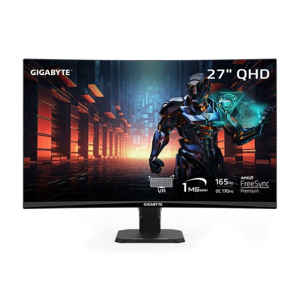 Monitor-Gigabyte-27-Curvo-QHD-2560x1440-165Hz-2xHDMI-1xDisplayPort-Negro