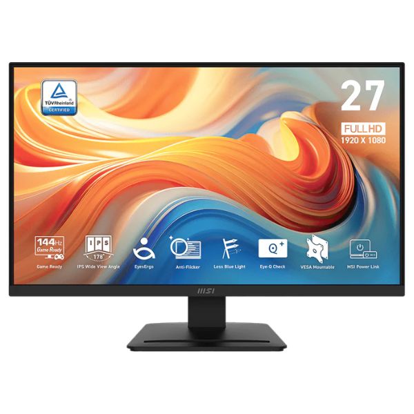 Monitor MSI 27″ Gaming PRO MP273L E14 SLIM 27 Full HD IPS 144Hz 1ms Negro 9S6-3PE2CH-005