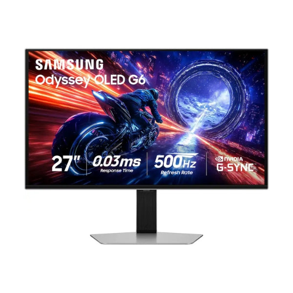 Monitor-Samsung-Odyssey-OLED-G6-G60SF-LS27FG602SNXZA-27-2K-QHD-(2560-x-1440)-QD-OLED-500-Hz-Silver