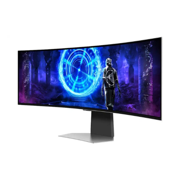 Monitor-Samsung-Odyssey-OLED-G9-LS49DG956SNXGO-49-Curvo-Dual-QHD-(5120-x-1440)-OLED-240-Hz-Silver