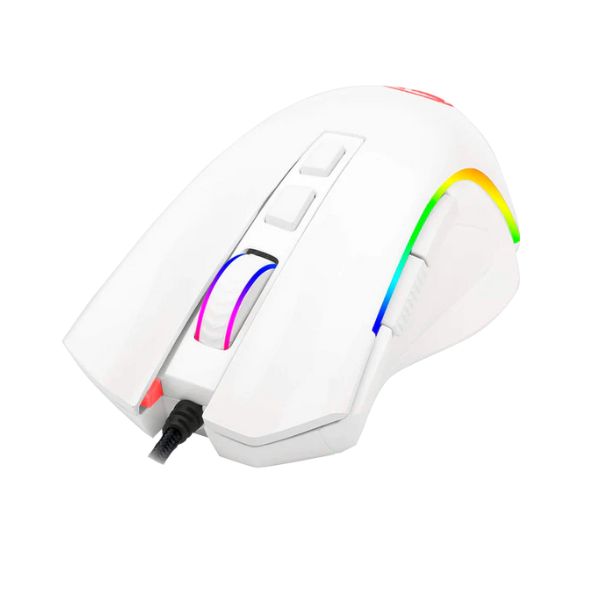 Mouse Gamer Redragon Griffin M607W Blanco RGB Chroma Sensor Optico Pixart PMW3212 Hasta 7200 DPI Botones programables