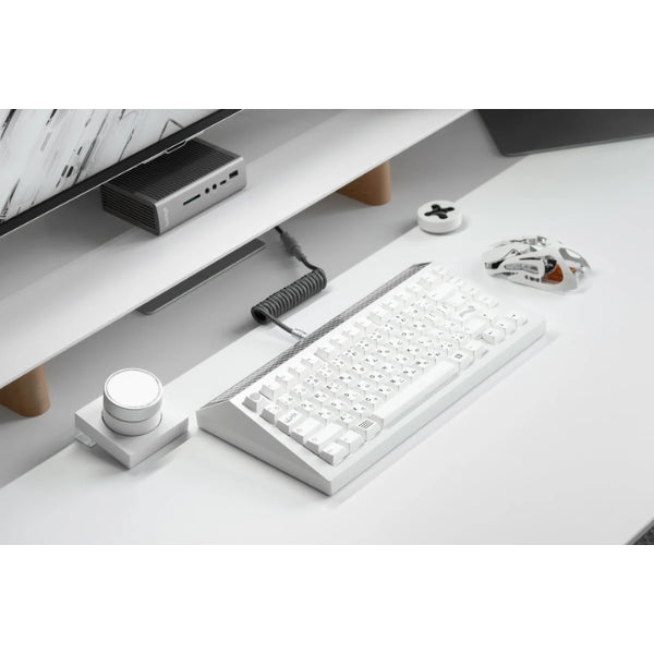 Mouse - Gaming - Angry - Miao - Infinity - Wireless - Cloud - White - Inalámbrico - RF - Bluetooth - USB - Óptico - Pixart - PAW3950 - 8000Hz - 49g - AM30 WH - Blanco