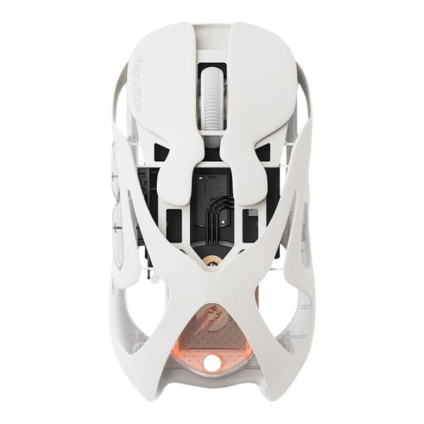 Mouse - Gaming - Angry - Miao - Infinity - Wireless - Cloud - White - Inalámbrico - RF - Bluetooth - USB - Óptico - Pixart - PAW3950 - 8000Hz - 49g - AM30 WH - Blanco