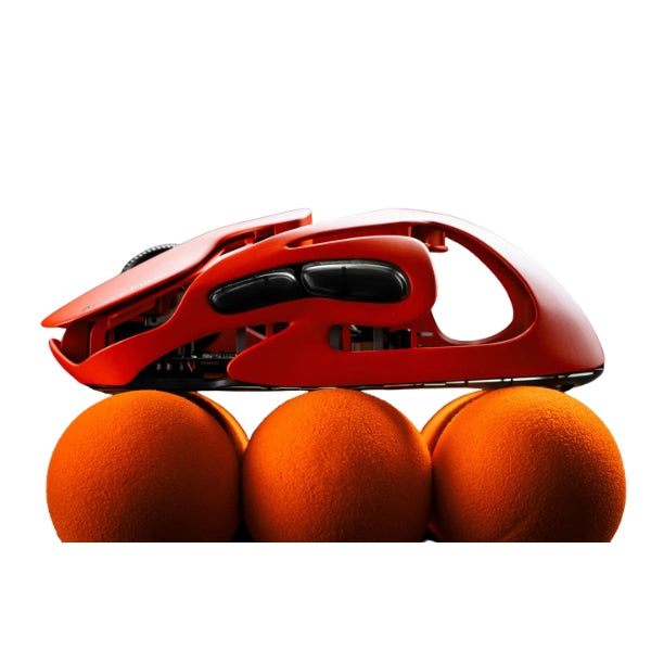 Mouse - Gaming - Angry - Miao - Infinity - Wireless - Naranja - Inalámbrico - RF - Bluetooth - USB - Óptico - PAW3950 - 30000 - DPI - 4 - Botones - INFINITY MOUSE - Naranja