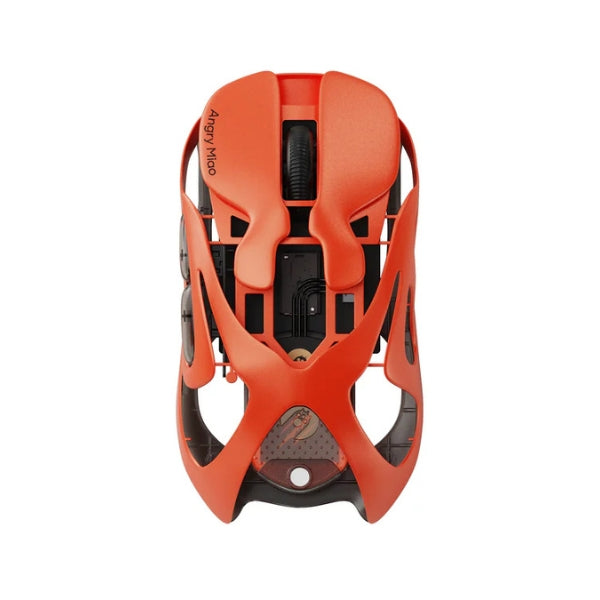 Mouse - Gaming - Angry - Miao - Infinity - Wireless - Naranja - Inalámbrico - RF - Bluetooth - USB - Óptico - PAW3950 - 30000 - DPI - 4 - Botones - INFINITY MOUSE - Naranja