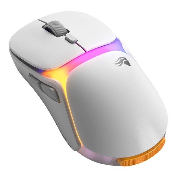 Mouse - Gaming - Glorious - Model - O3 - Wireless - Blanco - Inalámbrico - RF - Bluetooth - USB - RGB - Óptico - BAMF - 3.0 - 30K - 30000 - DPI - 8000Hz - 130 - Horas - 66g - GLO-O3-WL-WHT - Blanco