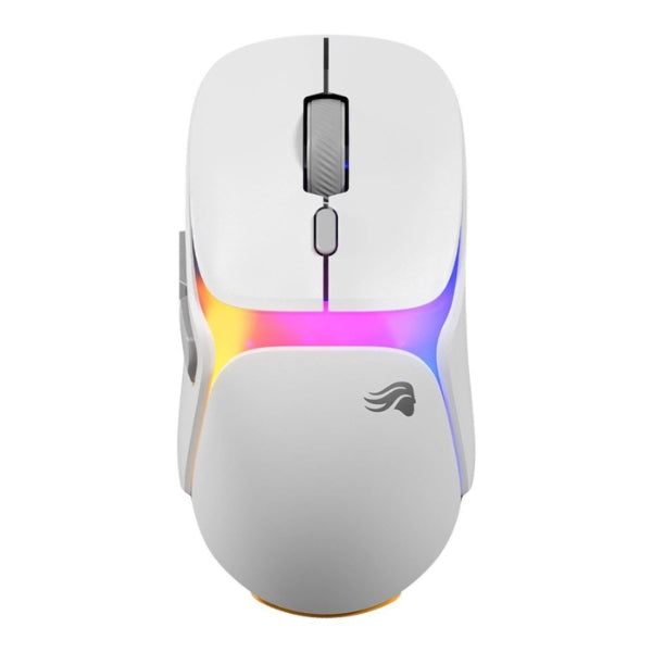 Mouse - Gaming - Glorious - Model - O3 - Wireless - Blanco - Inalámbrico - RF - Bluetooth - USB - RGB - Óptico - BAMF - 3.0 - 30K - 30000 - DPI - 8000Hz - 130 - Horas - 66g - GLO-O3-WL-WHT - Blanco